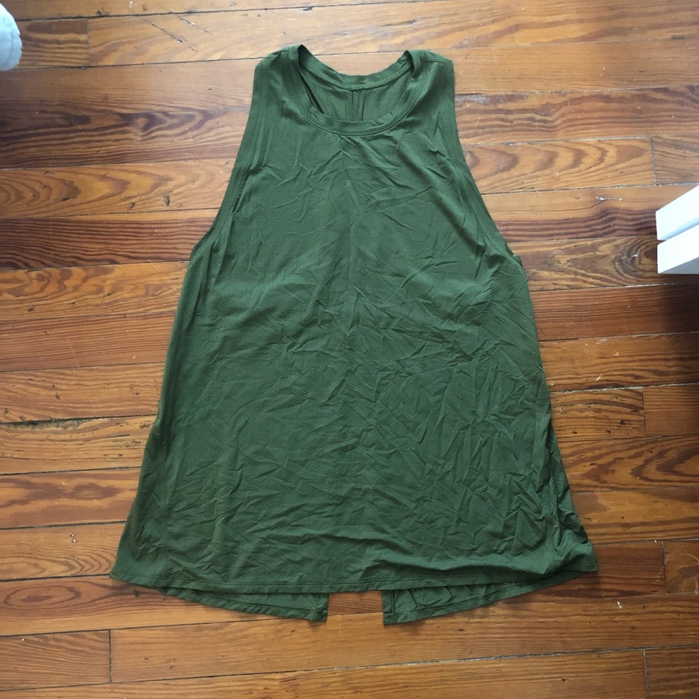 Lululemon green split back tank